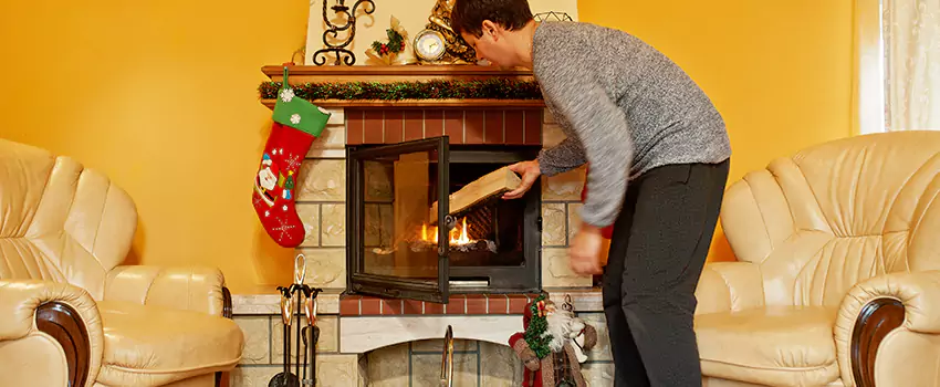Rusted Metal Fireplace Restoration in Albertville, Alabama